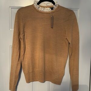 Jcrew sweater with lace detail